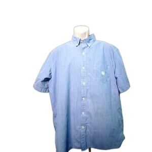 Chaps Lt Blue Easy‎ Care Short Sleeve Button Down Men’s Sz XL Pre Owned